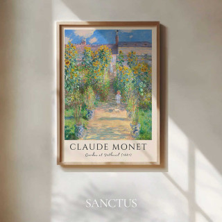 Claude Monet – The Artist’s Garden at Vétheuil Tablo (1881)