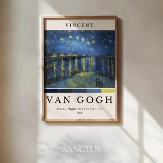 Vincent van Gogh – Starry Night Over the Rhône Tablo (1888)