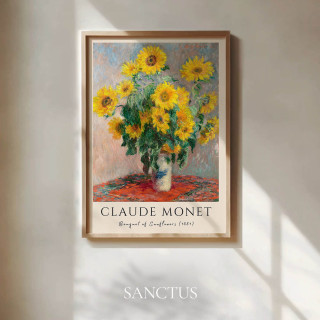 Claude Monet – Bouquet of Sunflowers Tablo (1881)